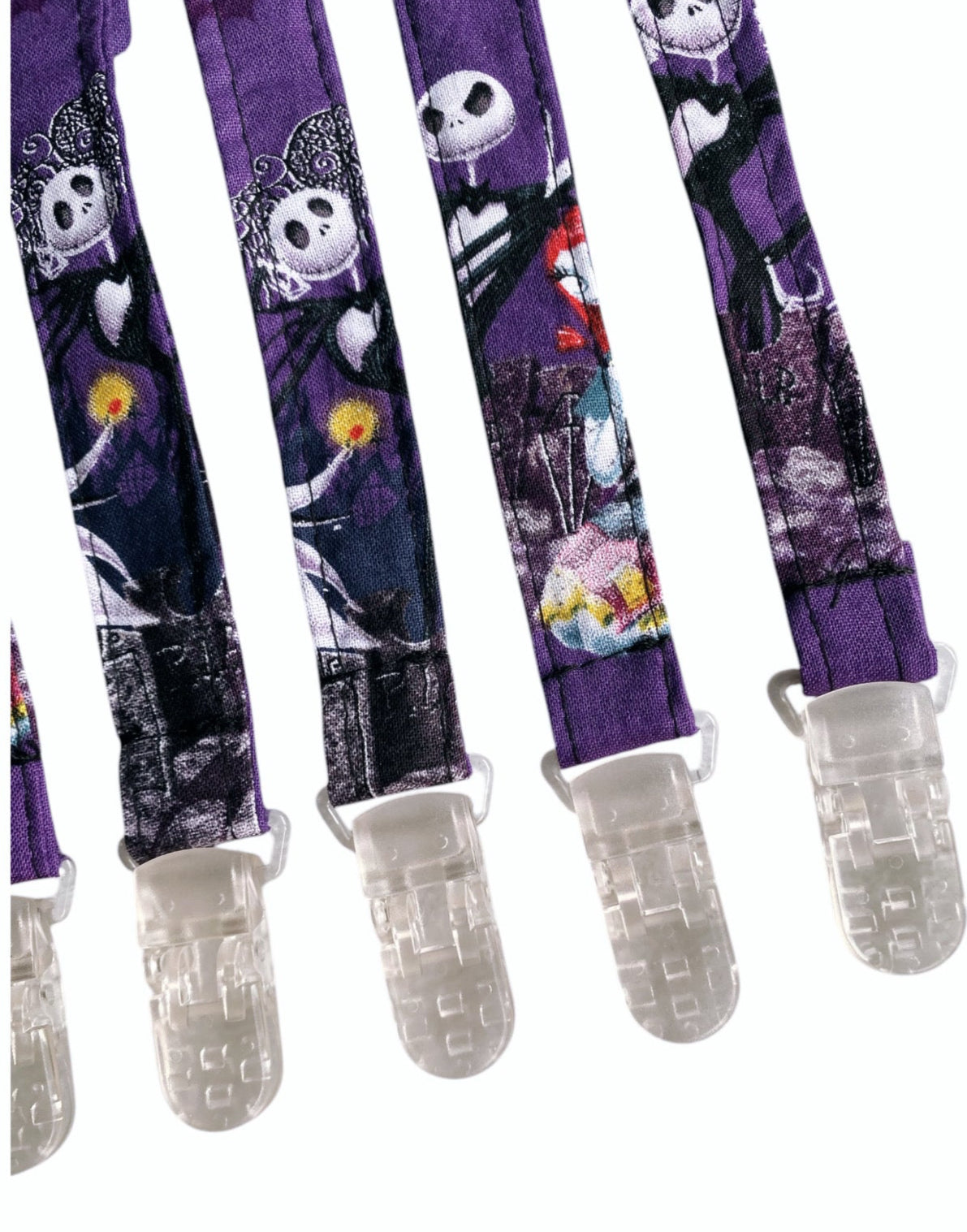 Newborn Purple Jack baby Pacifier Clip / infant baby shower gift