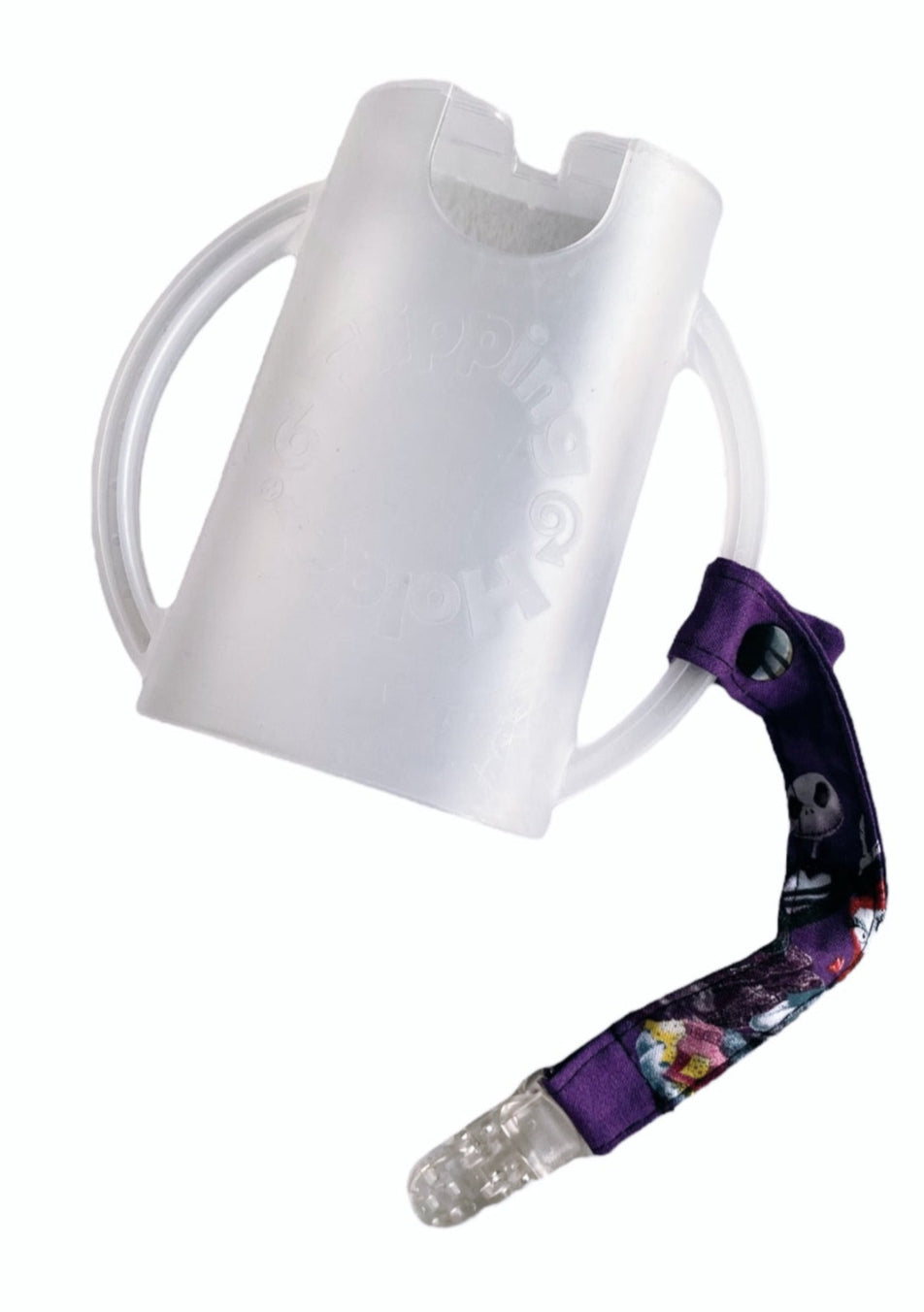 Newborn Purple Jack baby Pacifier Clip / infant baby shower gift