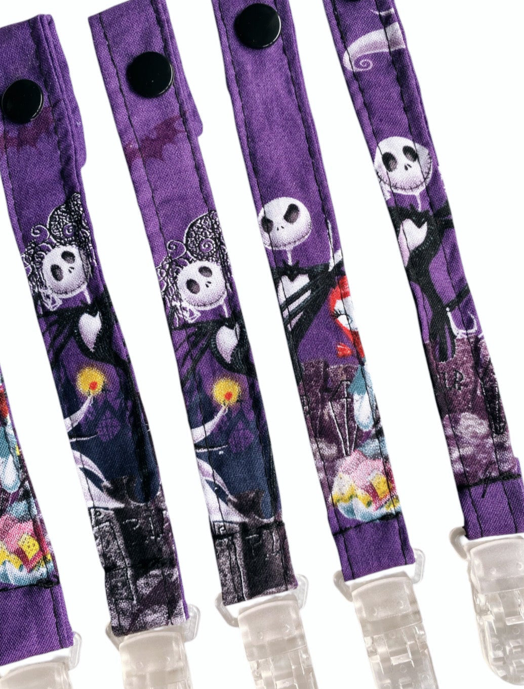 Newborn Purple Jack baby Pacifier Clip / infant baby shower gift