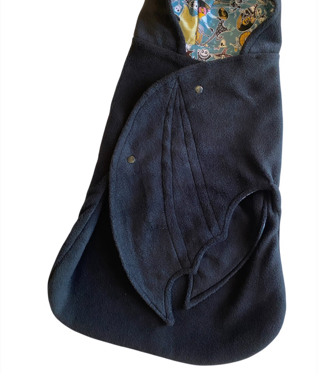 bat wing blanket on white background