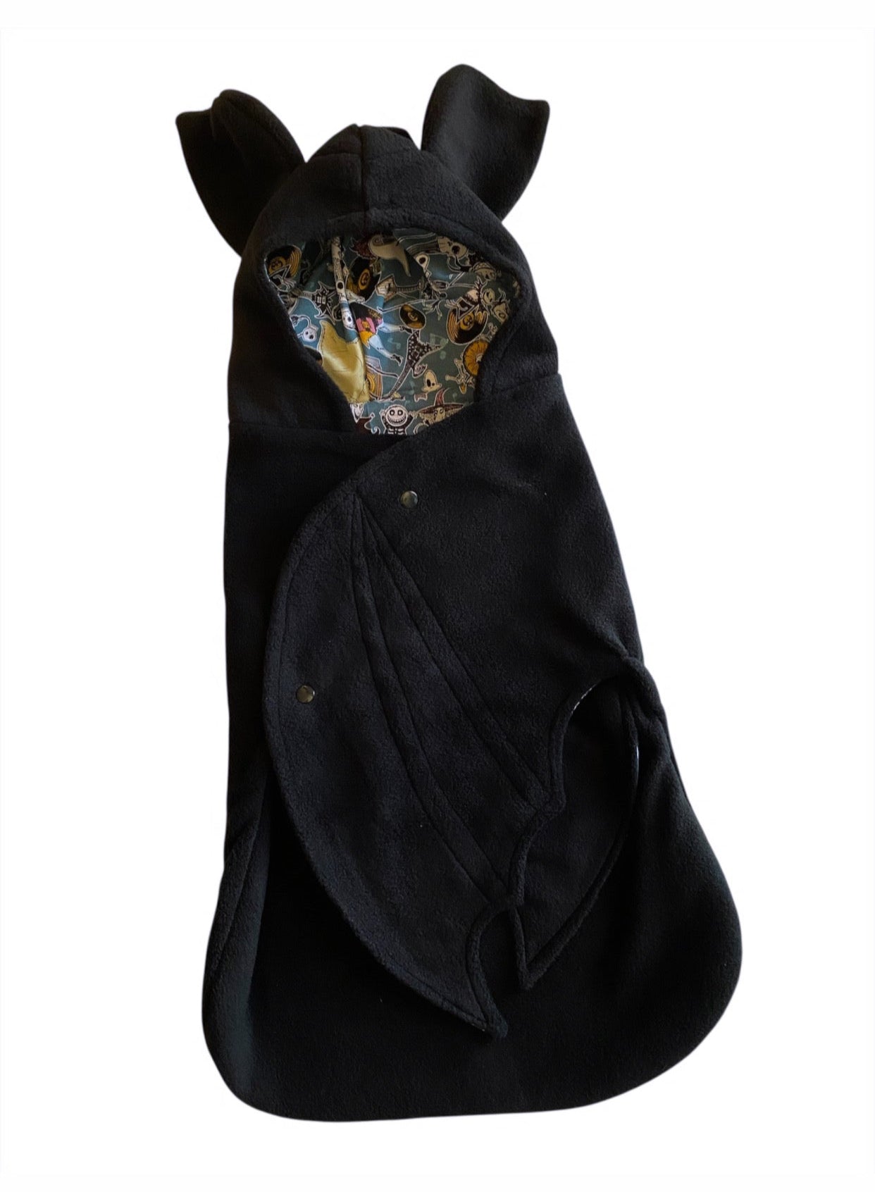 black bat ear hooded baby costume