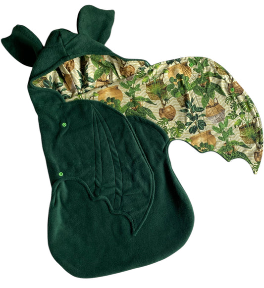 Green Plants Bat swaddle blanket for newborn babies