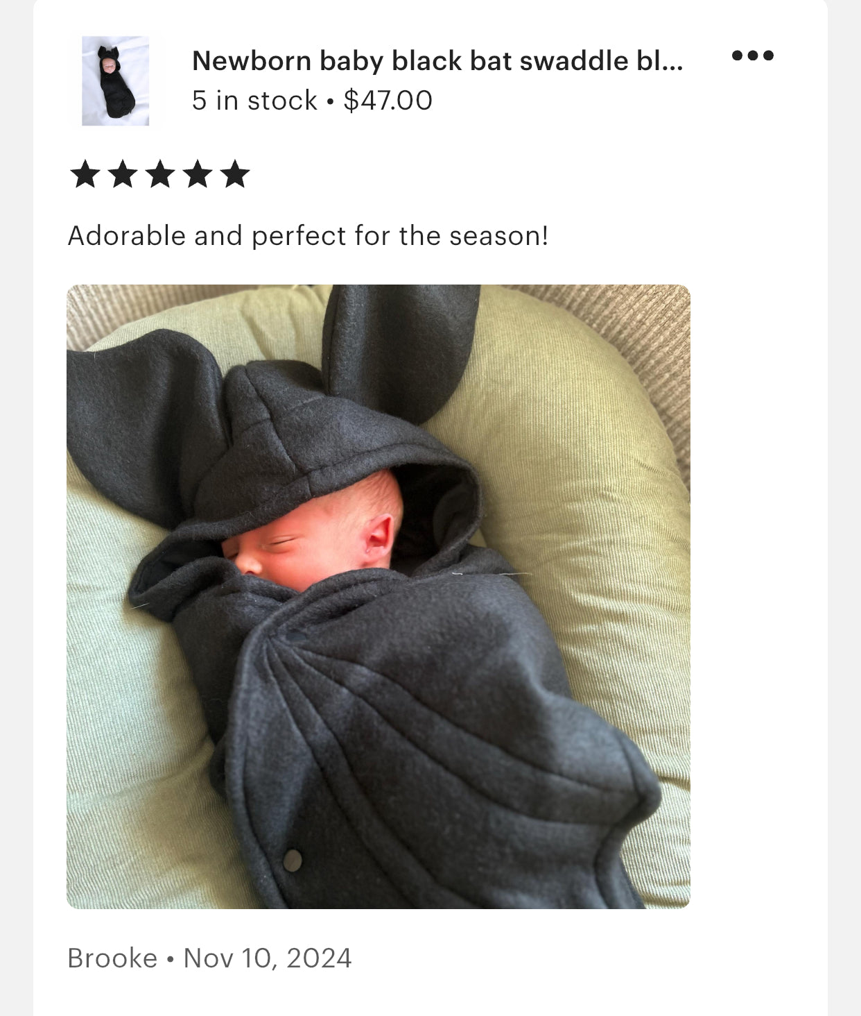 Newborn baby black bat swaddle blanket baby halloween costume October baby announcement