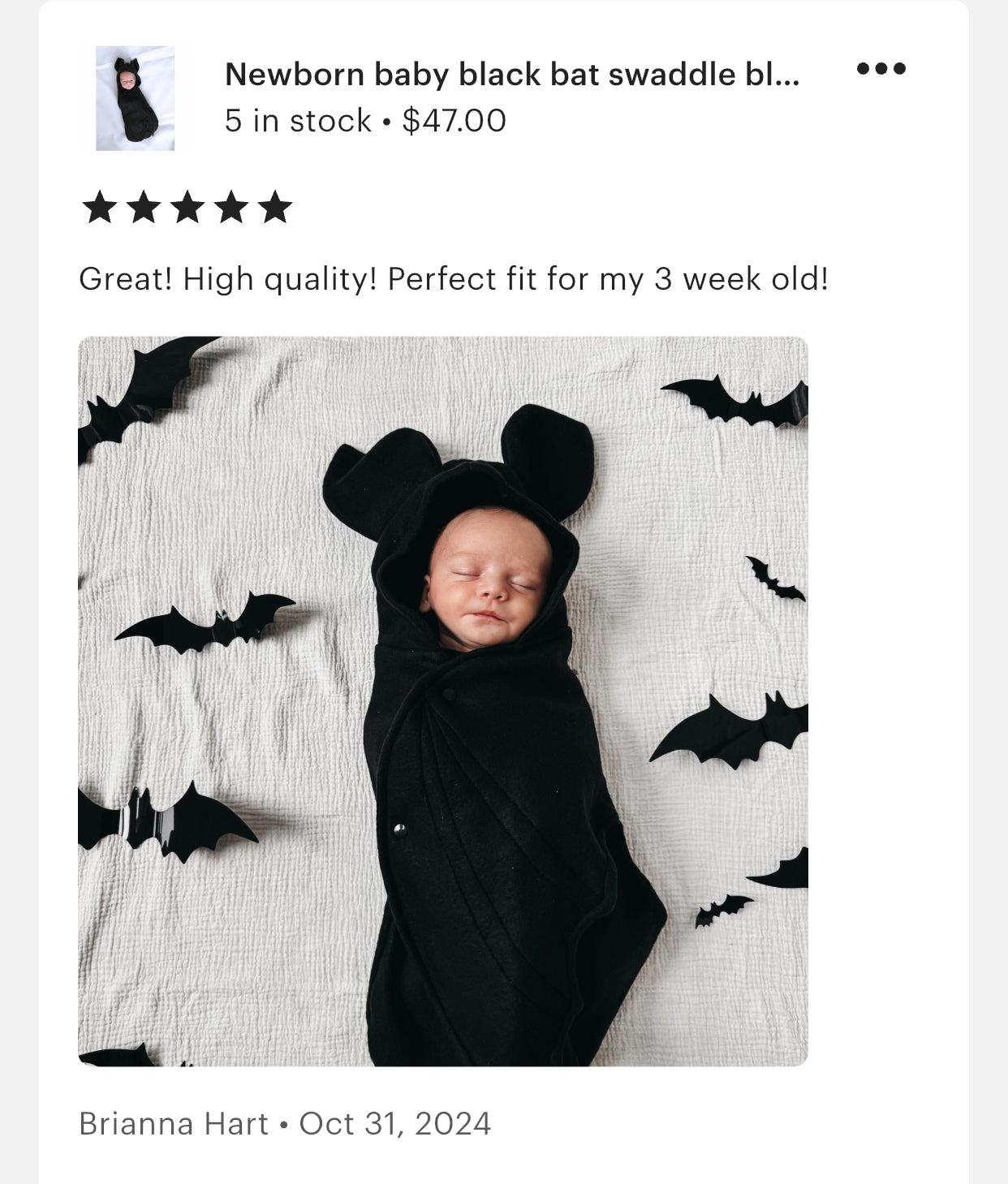 Newborn baby black bat swaddle blanket baby halloween costume October baby announcement