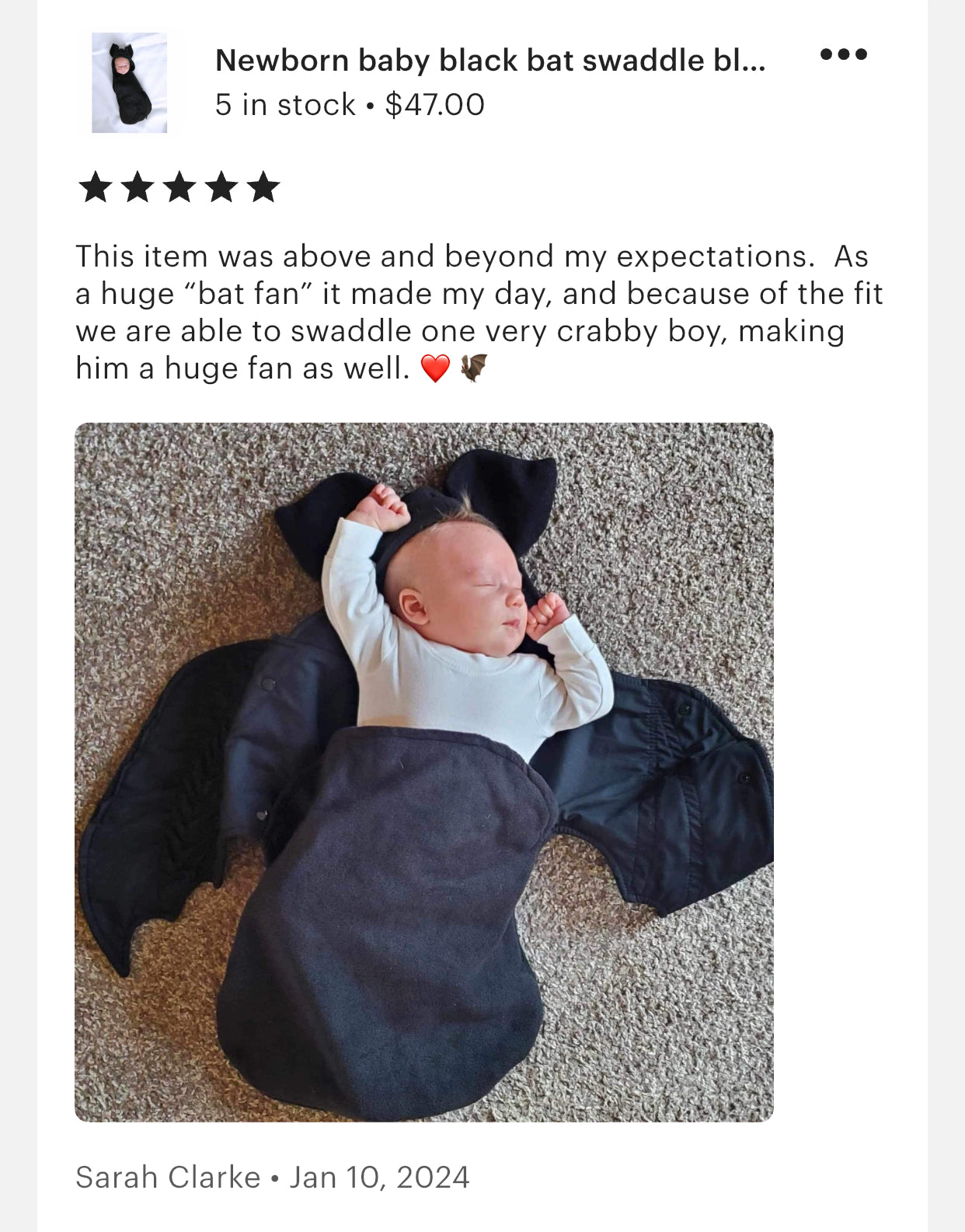 Goth baby bat blanket Charcoal Grey baby clothes newborn costume halloween