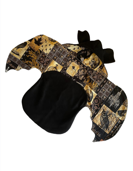 black and gold gothic blanket