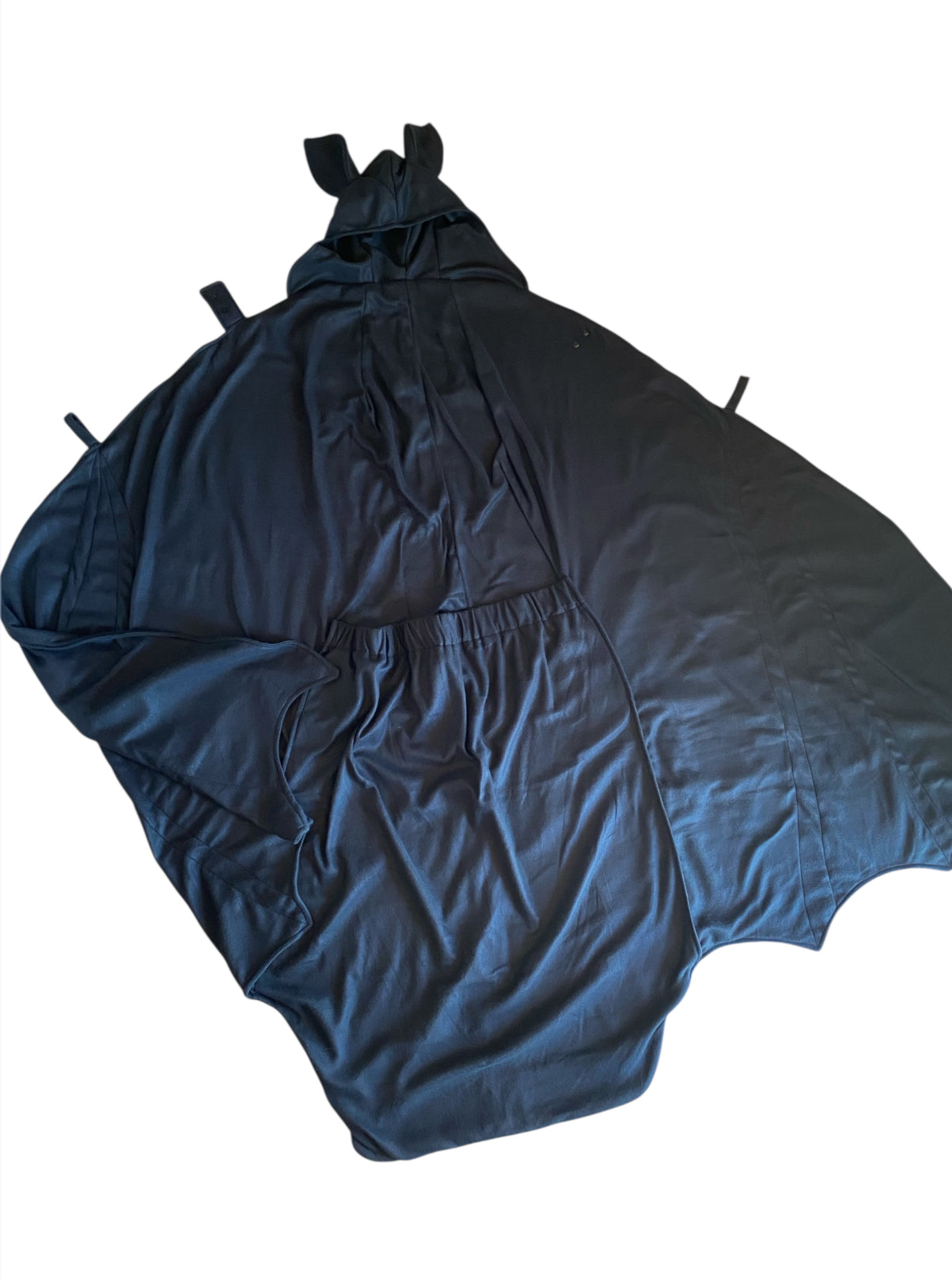 bat shaped sleeping bag on a white background