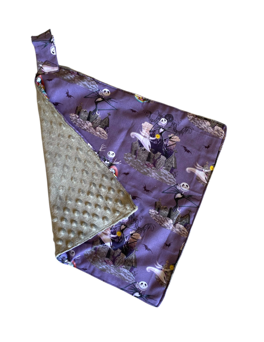 Children's blanket with cartoon character design on a white background