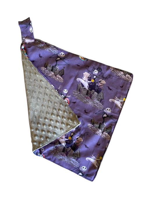 Children's blanket with cartoon character design on a white background