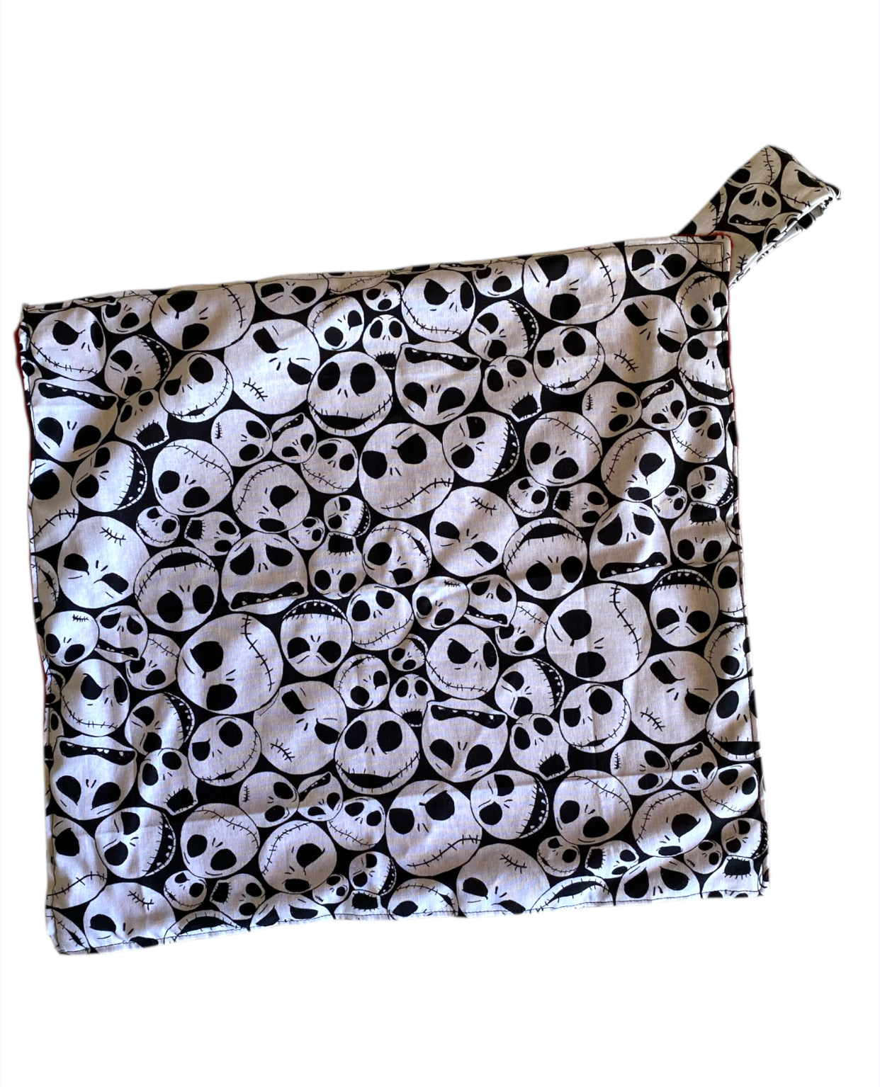 Fabric with skull pattern on a white background