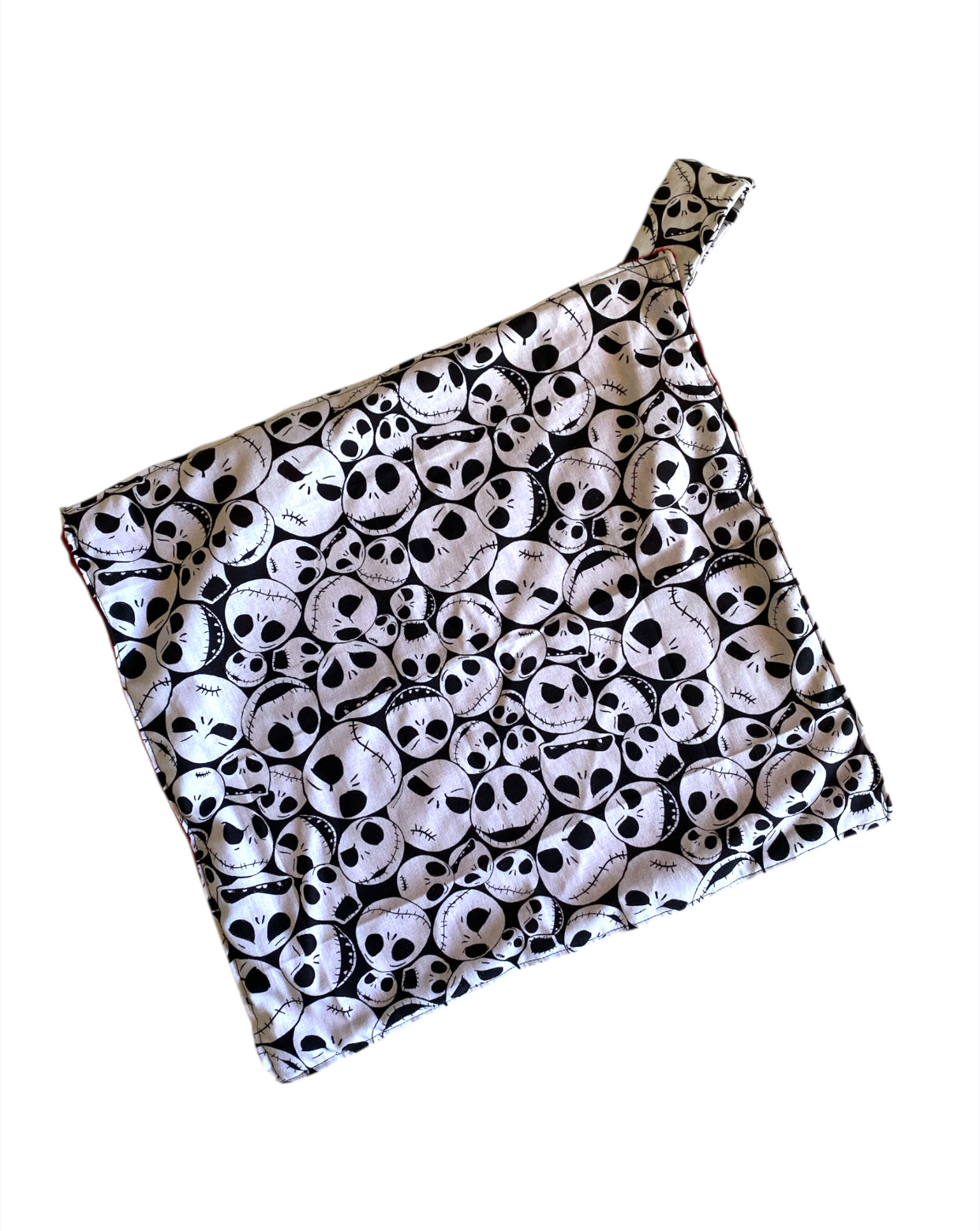 Fabric with skull pattern on a white background