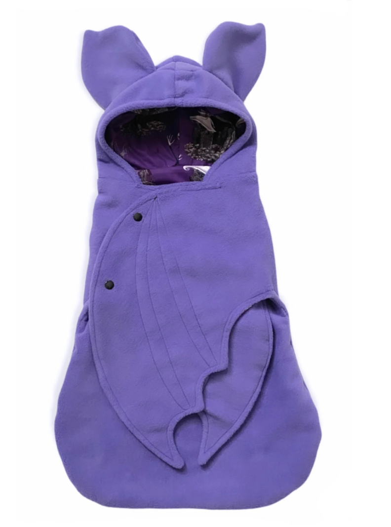 Purple Nightmare baby bat swaddle blanket / baby costume