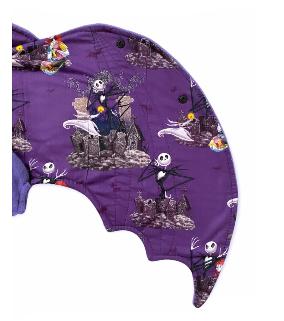 Purple Nightmare baby bat swaddle blanket / baby costume