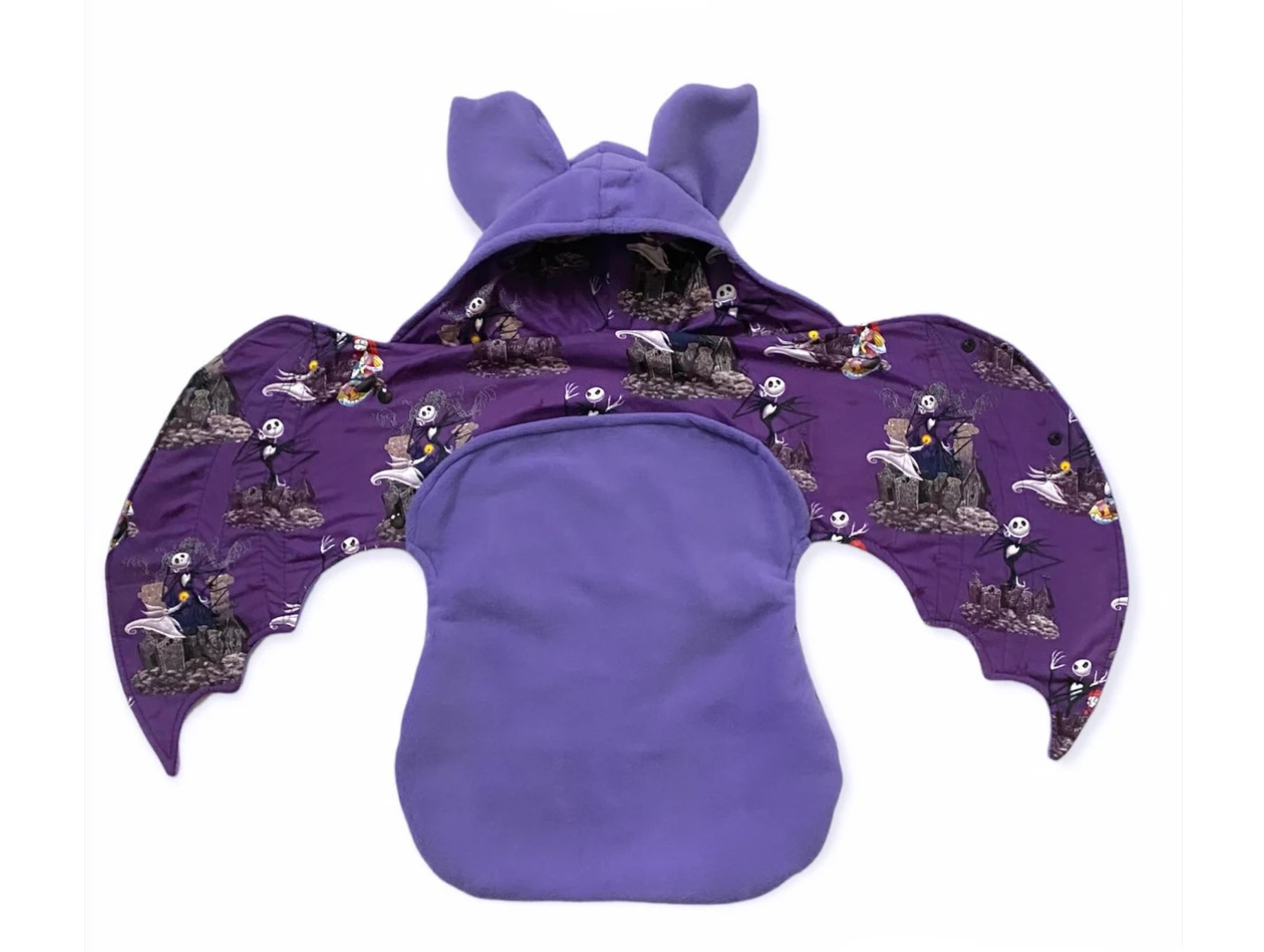 Purple Nightmare baby bat swaddle blanket / baby costume