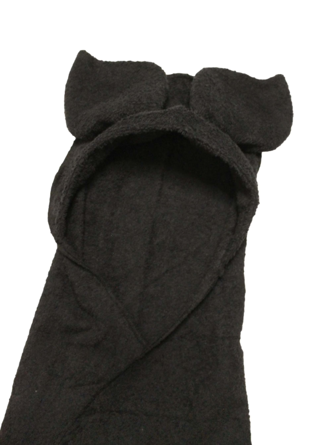 Hooded Baby Bat Towel / Toddler Black Bat bath towel / 100% Cotton bath time cloth / Kids Beach Cover up Summerween