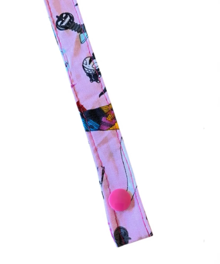 Newborn Pink baby Pacifier Clip / infant baby shower gift / Pastel Goth / Binky clip / Baby girl accessory