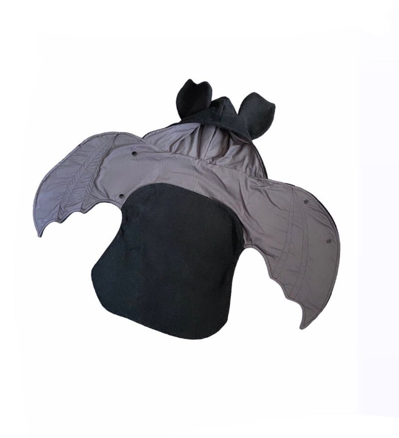 Goth baby bat blanket Charcoal Grey baby clothes newborn costume halloween