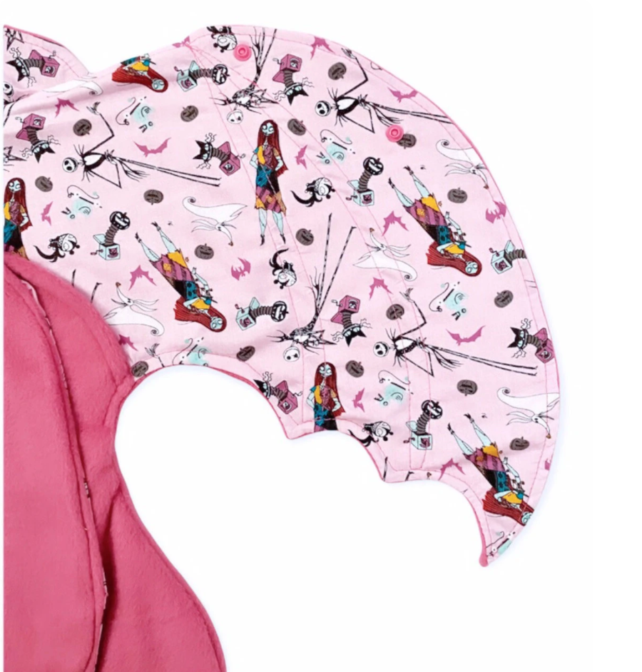Pink Nightmare baby blanket bat swaddle blanket baby halloween costume