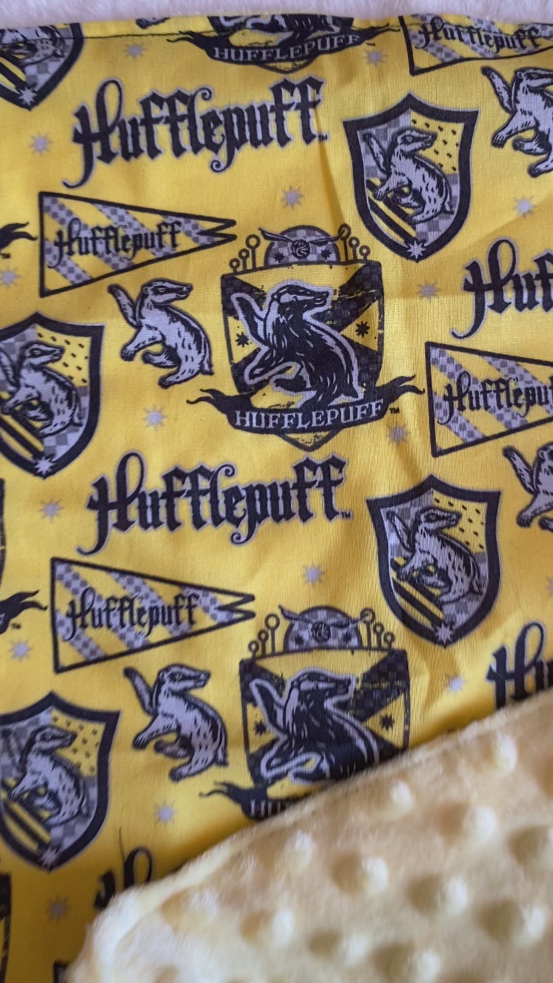 hufflepuff lovey blanket for baby