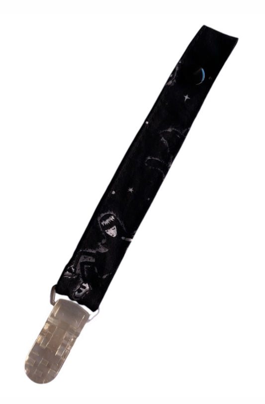 Emily strange cats pacifier clip