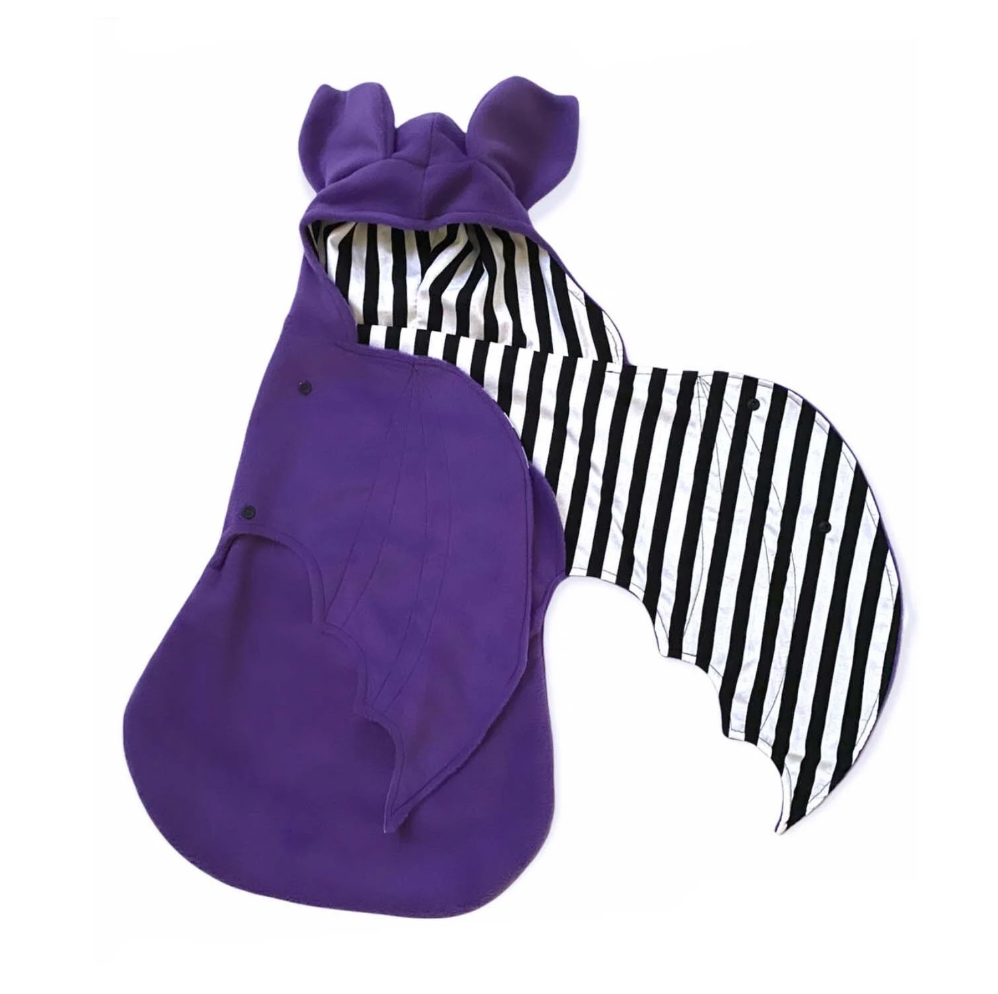 purple stripe baby blanket
