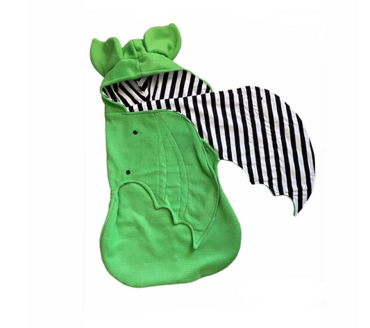 green stripe bat swaddle blanket for babies