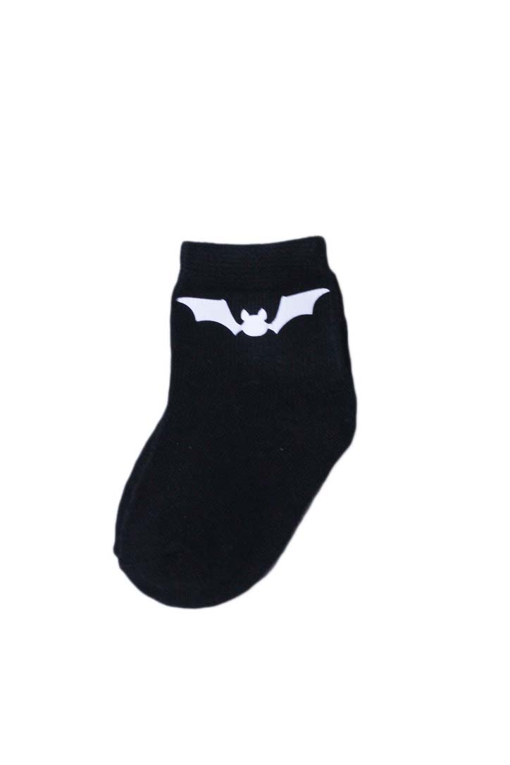 Newborn baby shower gift Bat baby socks goth toddler socks Black socks for infant Kids halloween non slip socks new mom gift