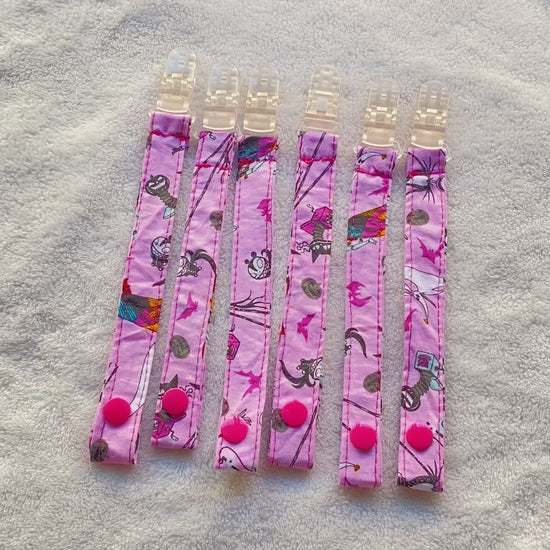pink pacifier clip